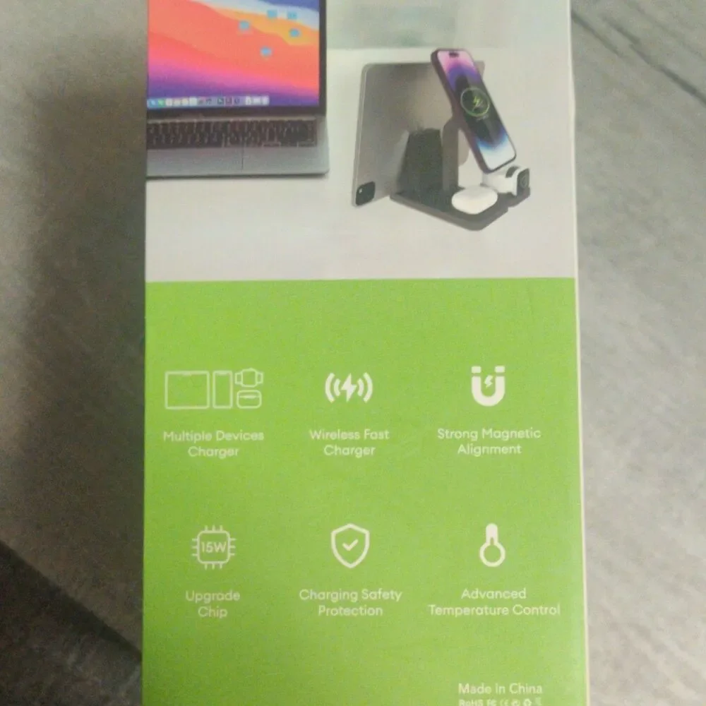 4 in 1 Magnetic Wireless Charging Stand Y15S, Black, For Apple Devices